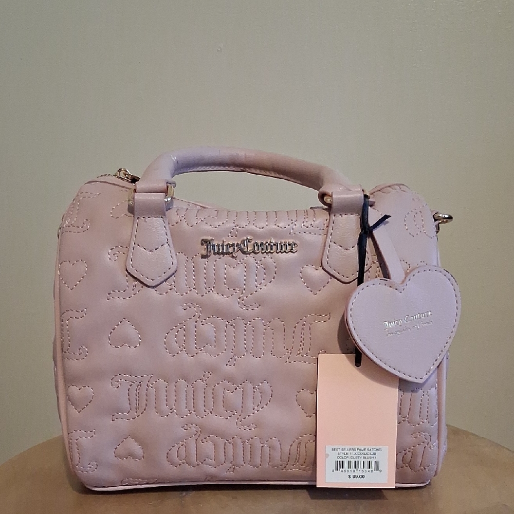 Juicy Couture Pink Satchel with Embossed Logo